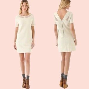 Marc by Marc Jacobs NWT Hawthorne Lace Collar Cream Wool Dress Size XS